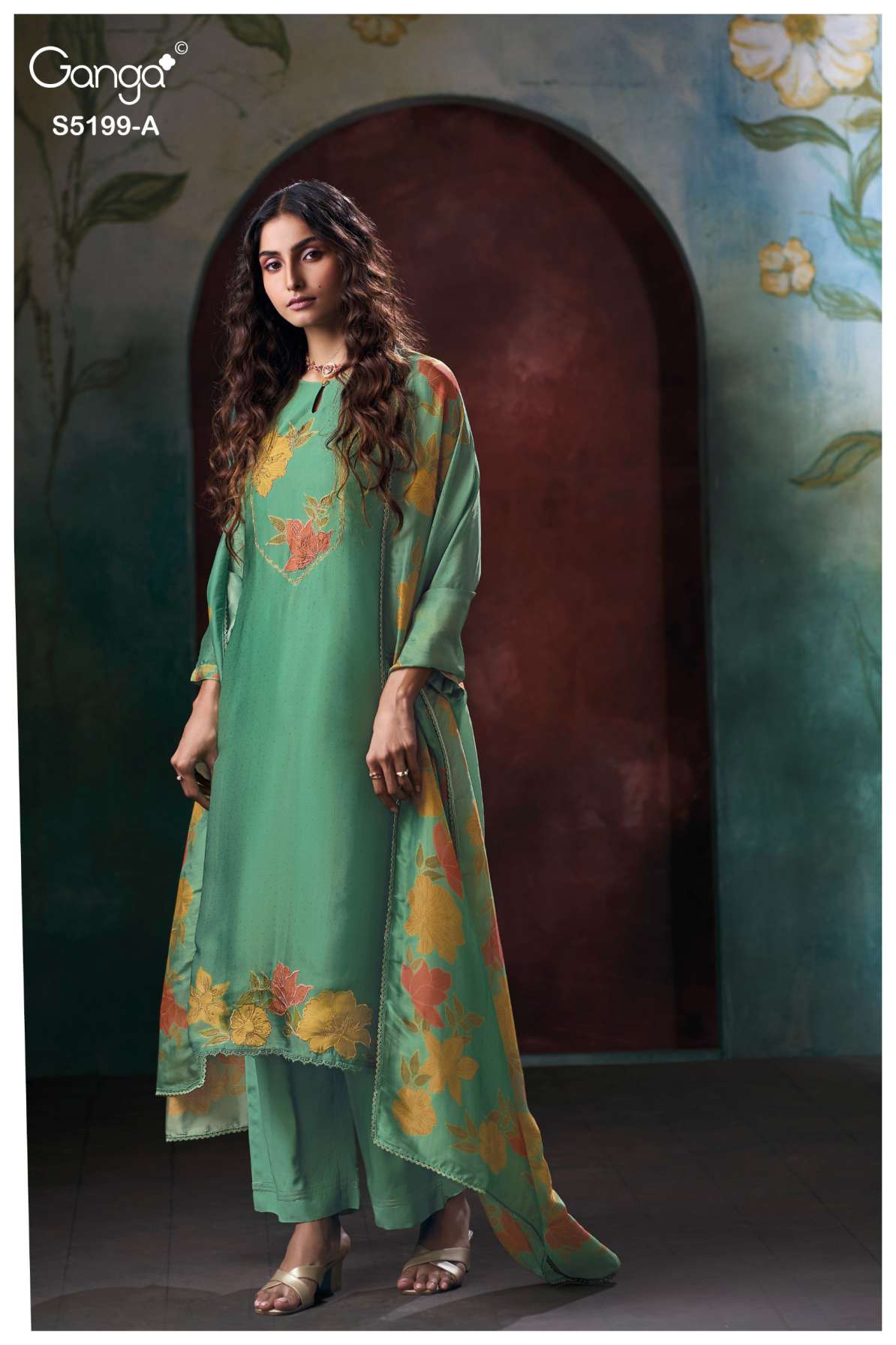 BUY GANGA SUITS GANGA EVANIAH S5199 FULL SET