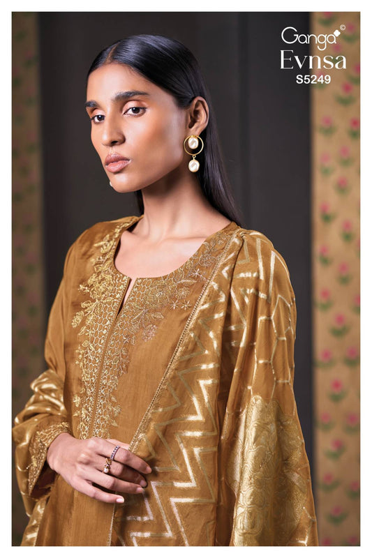 BUY GANGA SUITS GANGA EVNSA S5249 DUPATTA DESIGN