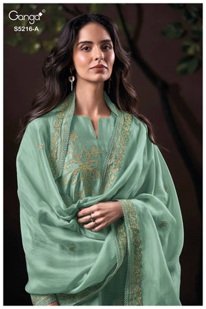 GANGA FAELIA S5216 PREMIUM BEMBERG RUSSIAN SILK SUIT