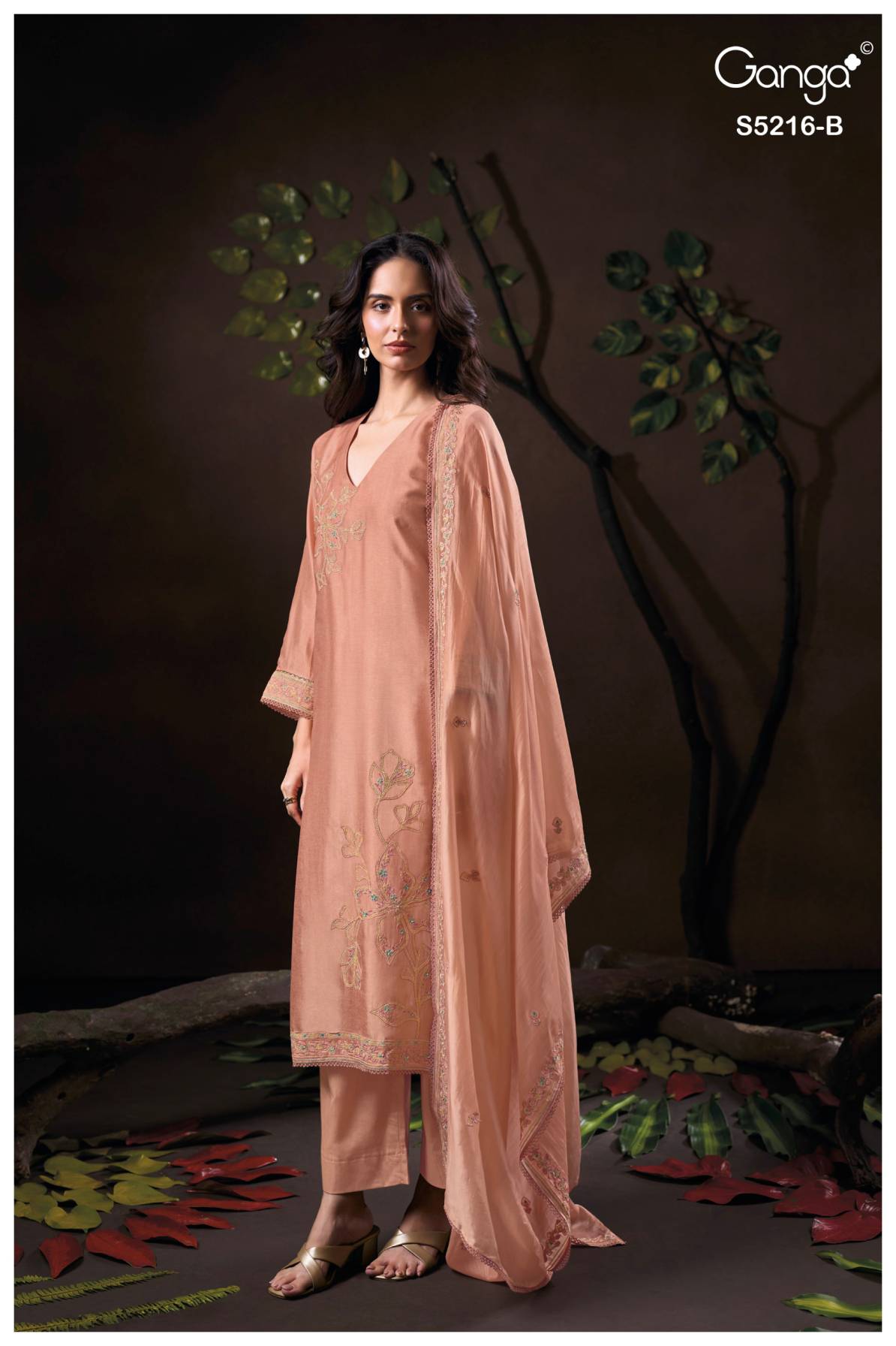 BUY GANGA SUITS GANGA FAELIA S5216 FULL SET
