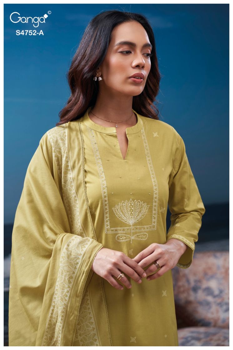 BUY GANGA SUITS ONLINE GANGA FAIRA S4752 CLOSEUP IMAGE