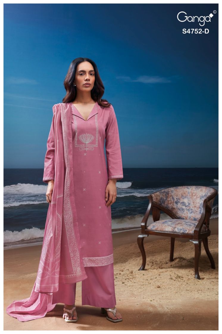 BUY GANGA SUITS ONLINE GANGA FAIRA S4752 FABRIC DETAIL