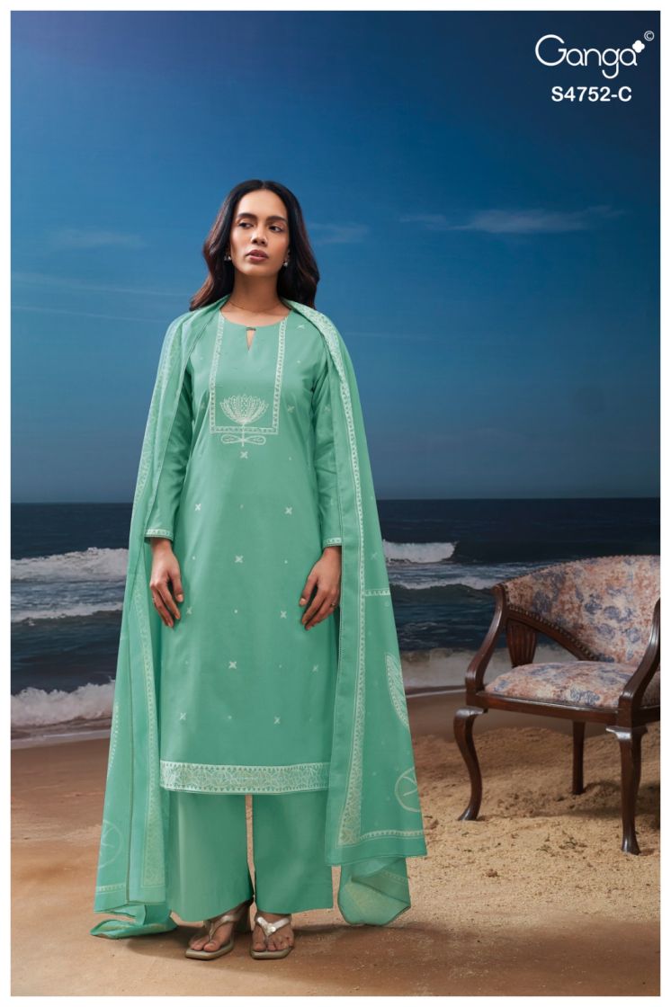 BUY GANGA SUITS WITH PRICE GANGA FAIRA S4752 DUPATTA DESIGN