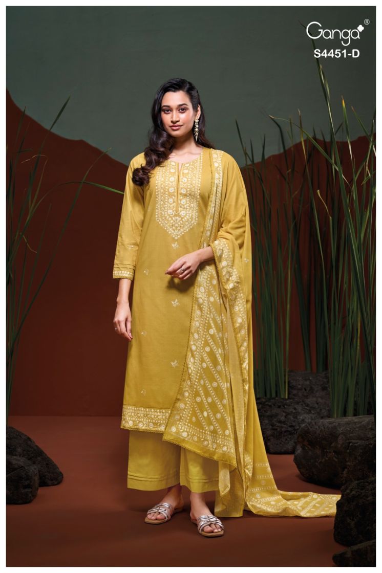 BUY GANGA SUITS ONLINE SALE GANGA FELORA S4451 FRONT VIEW