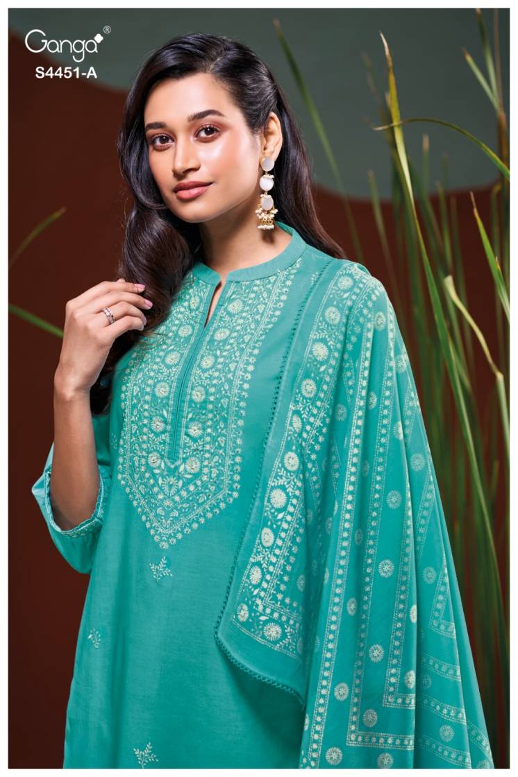 BUY GANGA SUITS ONLINE SALE GANGA FELORA S4451 PREMIUM SUIT