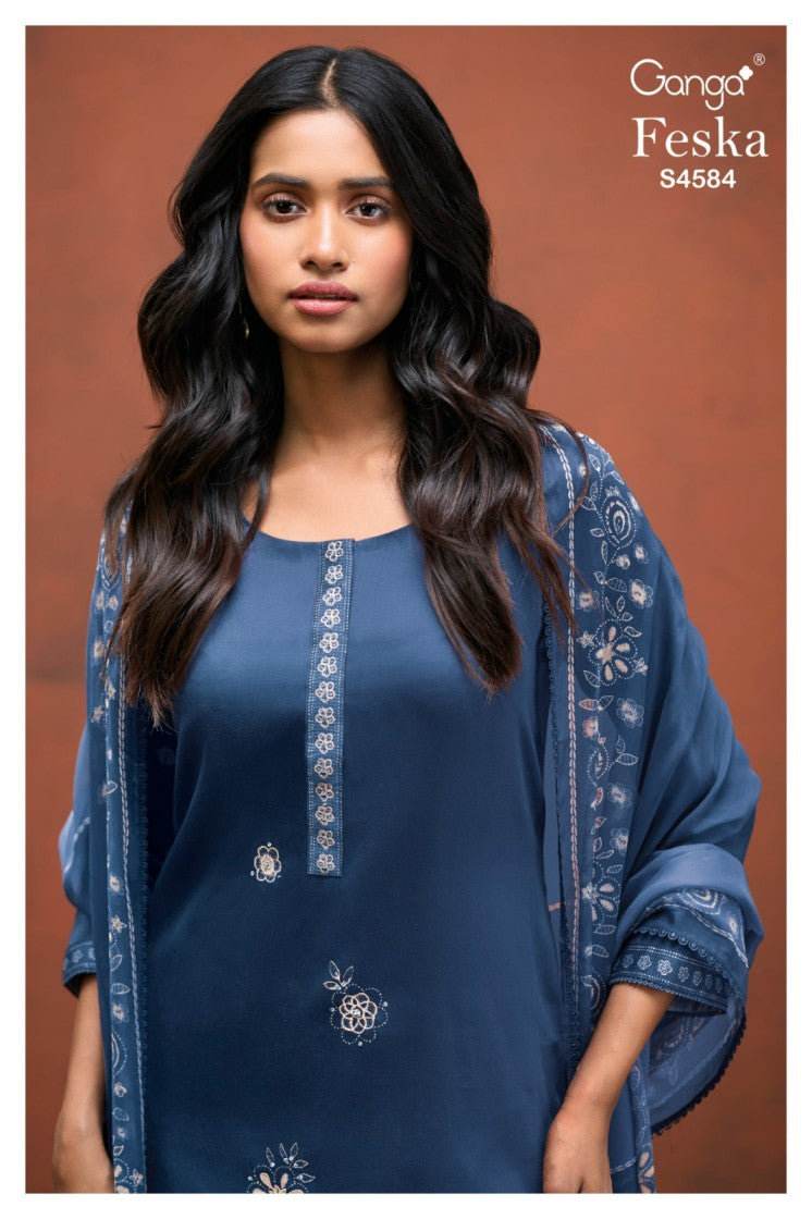 BUY GANGA SUITS WITH PRICE GANGA FESKA S4584 TOP DESIGN