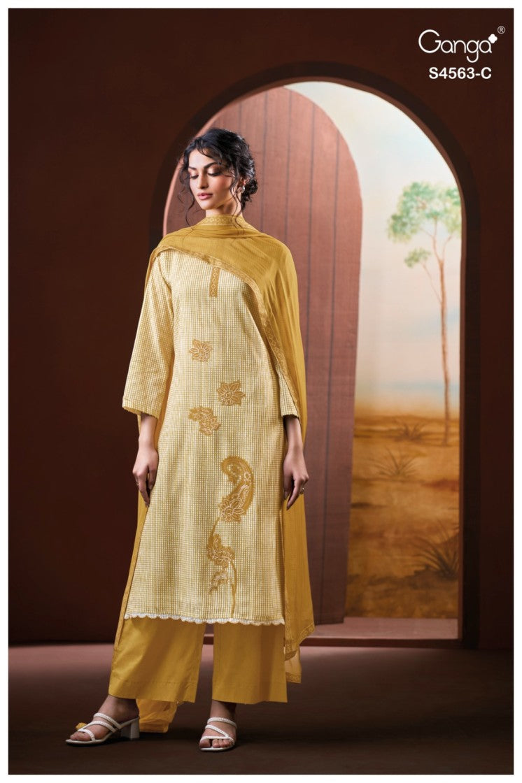BUY GANGA SUITS GANGA FIRAEKA S4563 NEW CATALOGUE