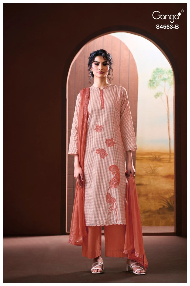 BUY GANGA SUITS GANGA FIRAEKA S4563 CLOSEUP IMAGE