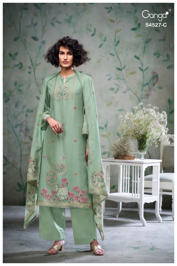 BUY GANGA SUITS ONLINE SALE GANGA GABRIELLA S4527 FULL SET