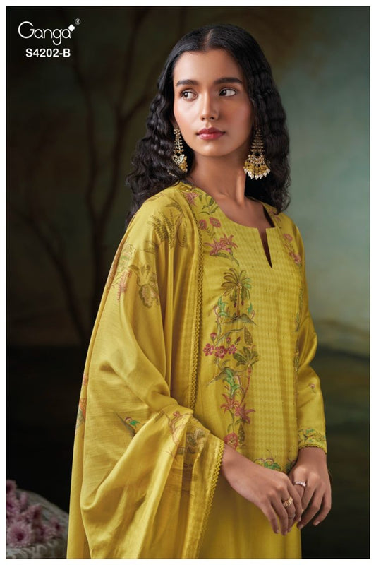 BUY GANGA SUITS ONLINE GANGA GIENA S4202 TOP DESIGN