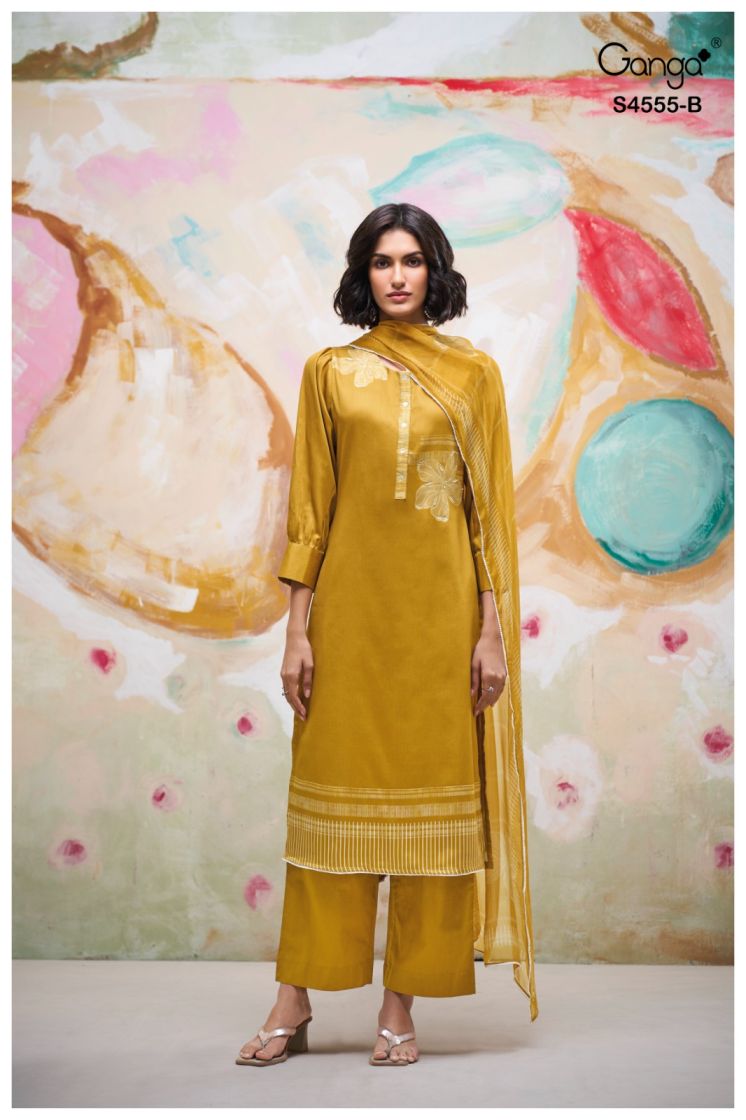 BUY GANGA SUITS GANGA GIREYA S4555 FRONT VIEW