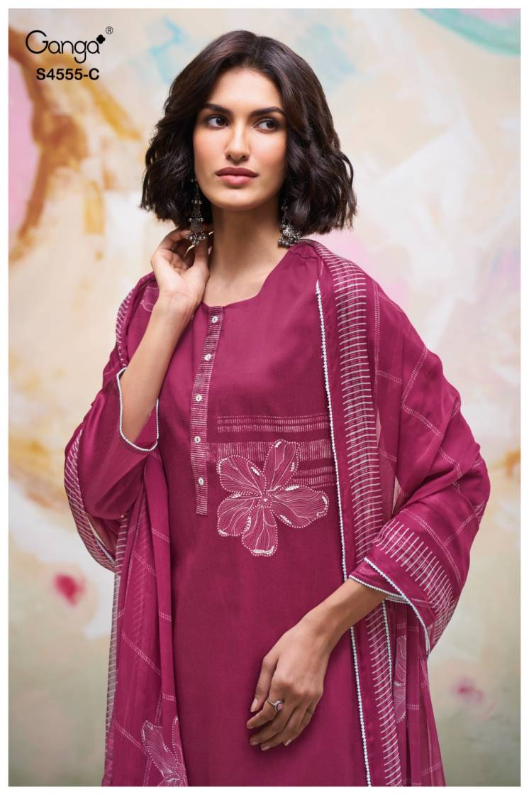 BUY GANGA SUITS GANGA GIREYA S4555 BACK VIEW