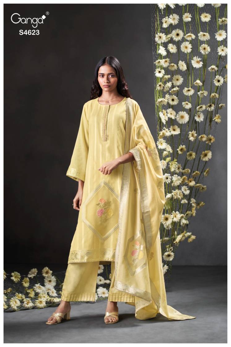 GANGA GLEYA S4623 PREMIUM PURE VISCOSE MUL SUIT