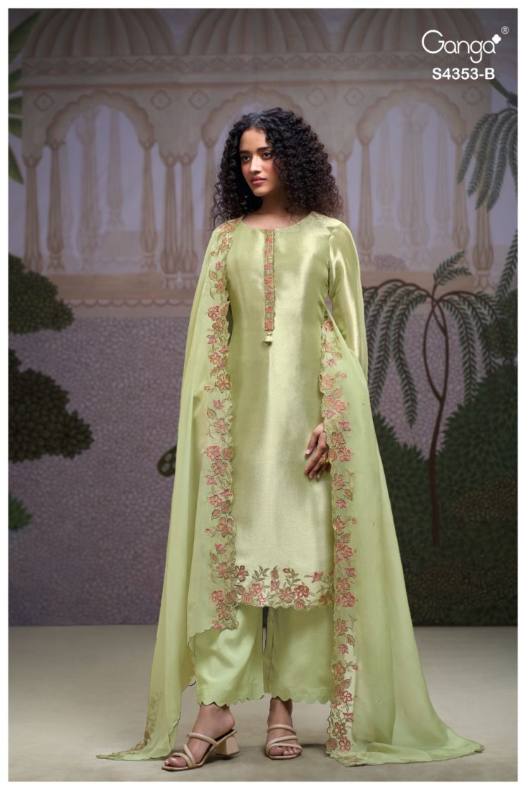 BUY GANGA SUITS ONLINE SALE GANGA GLORINA S4353 BACK VIEW