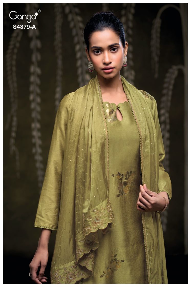 BUY GANGA SUITS SINGLE PIECE GANGA GLYNA S4379 FULL SET