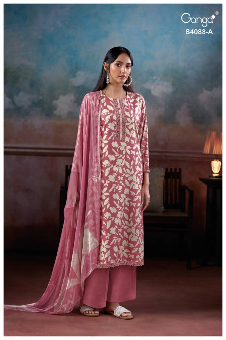 BUY GANGA SUITS WITH PRICE GANGA GYNAH S4083 FRONT VIEW