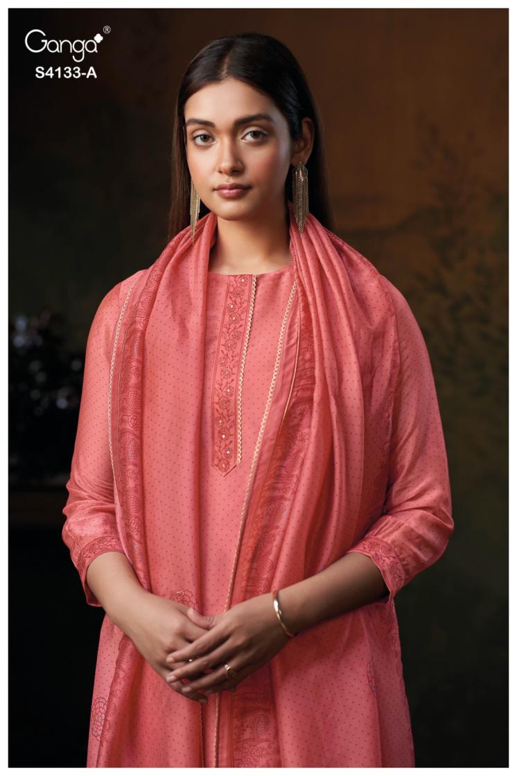 BUY GANGA SUITS ONLINE GANGA HAMSINI S4133PREMIUM SUIT