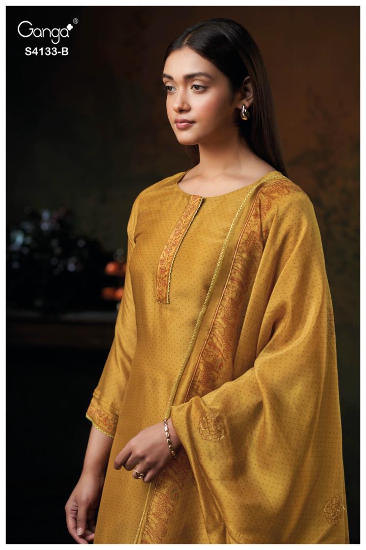 BUY GANGA SUITS ONLINE GANGA HAMSINI S4133 TOP DESIGN
