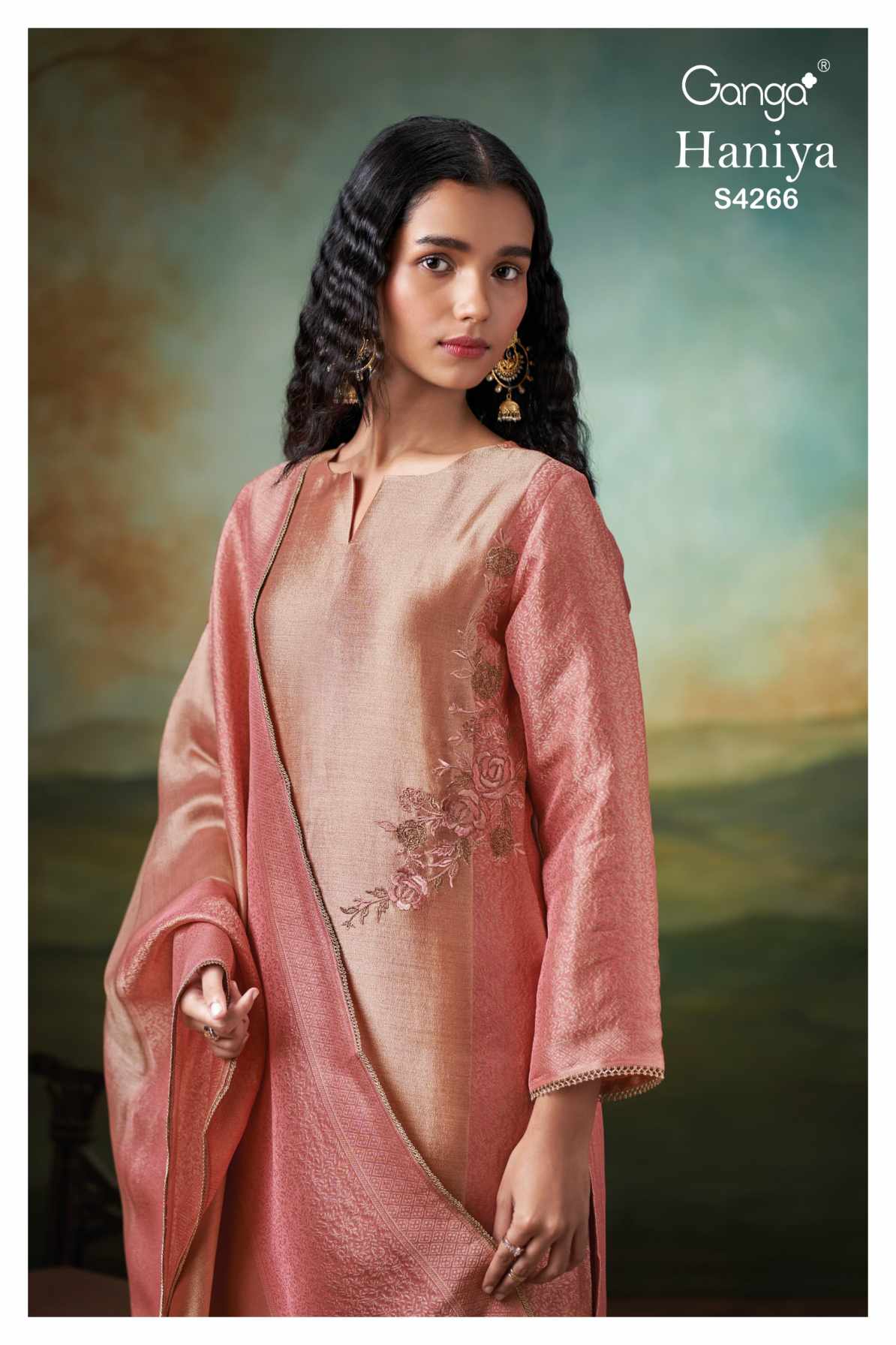 BUY GANGA SUITS GANGA HANIYA S4266 FRONT VIEW