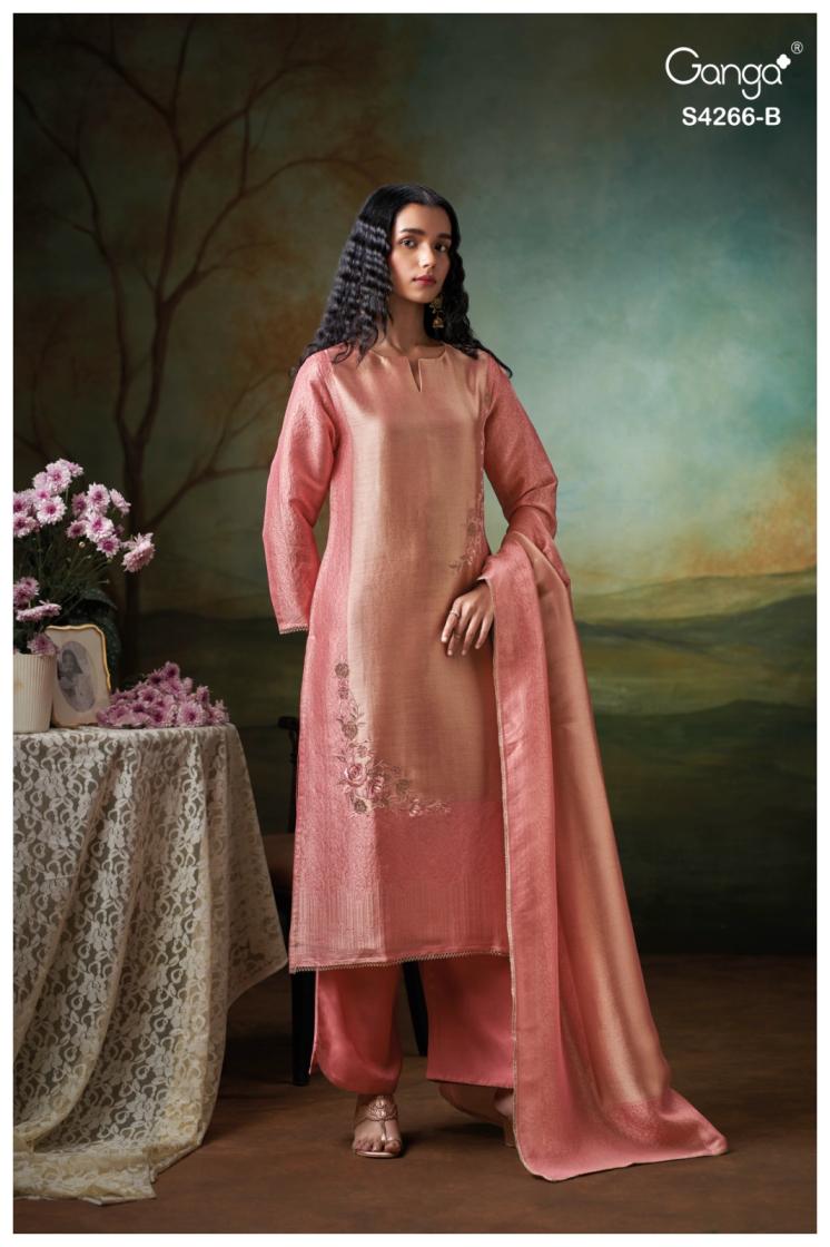 BUY GANGA SUITS GANGA HANIYA S4266 DUPATTA DESIGN