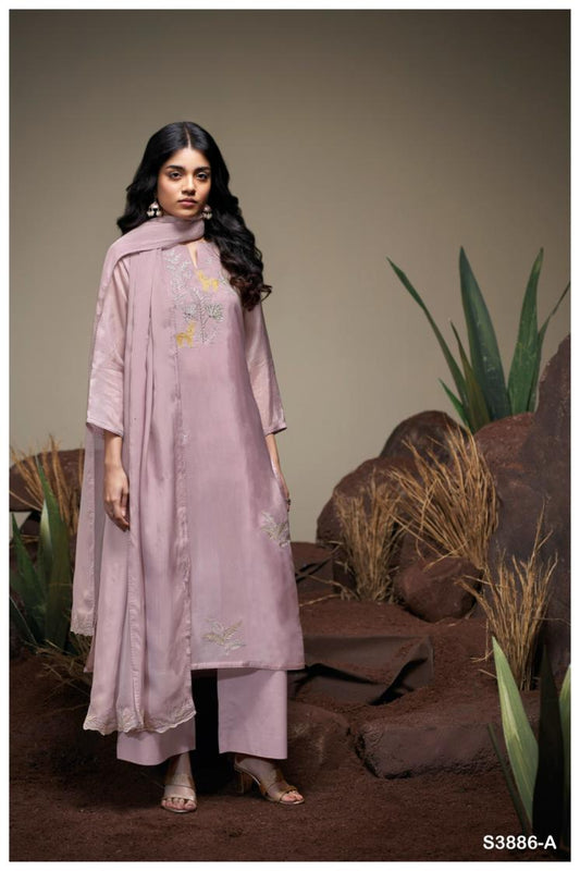 BUY GANGA SUITS SINGLE PIECE GANGA HAVILYN S3886 DUPATTA DESIGN