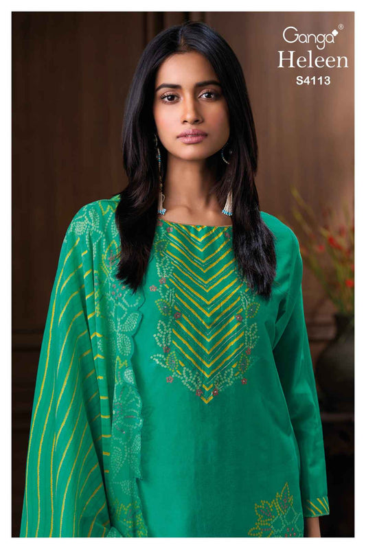BUY GANGA FASHION SUITS ONLINE SALE GANGA HELEEN S4113 FRONT VIEW