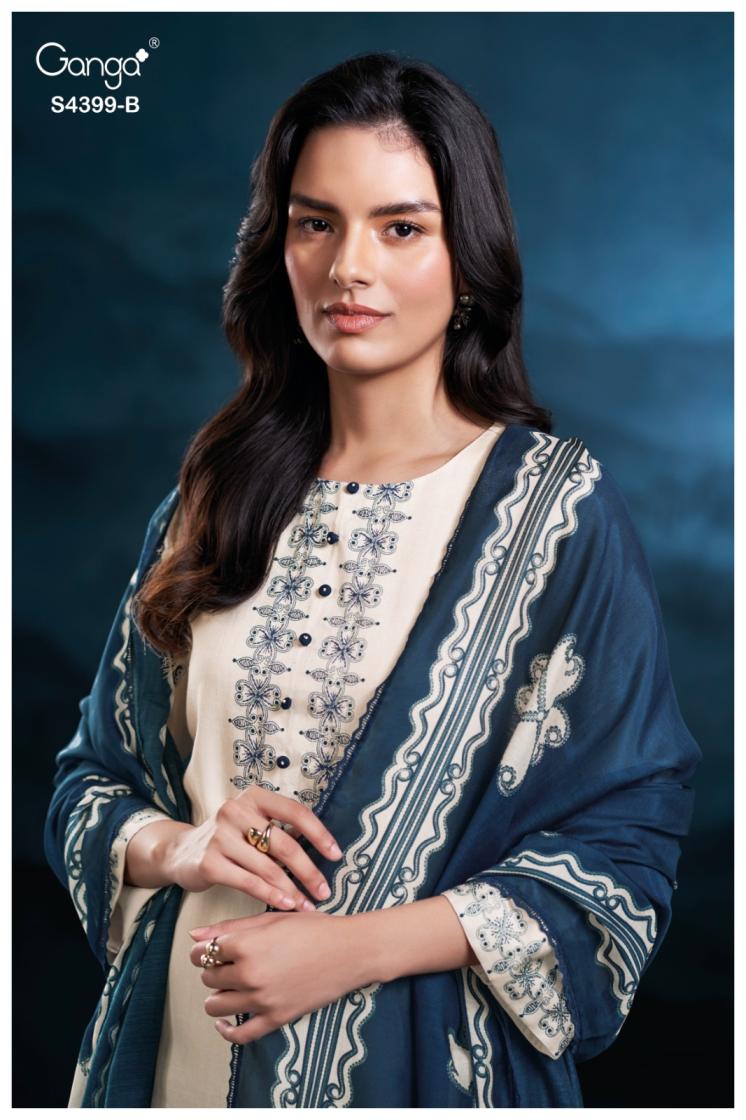 BUY GANGA SUITS ONLINE GANGA HELYNN S4399 BACK VIEW