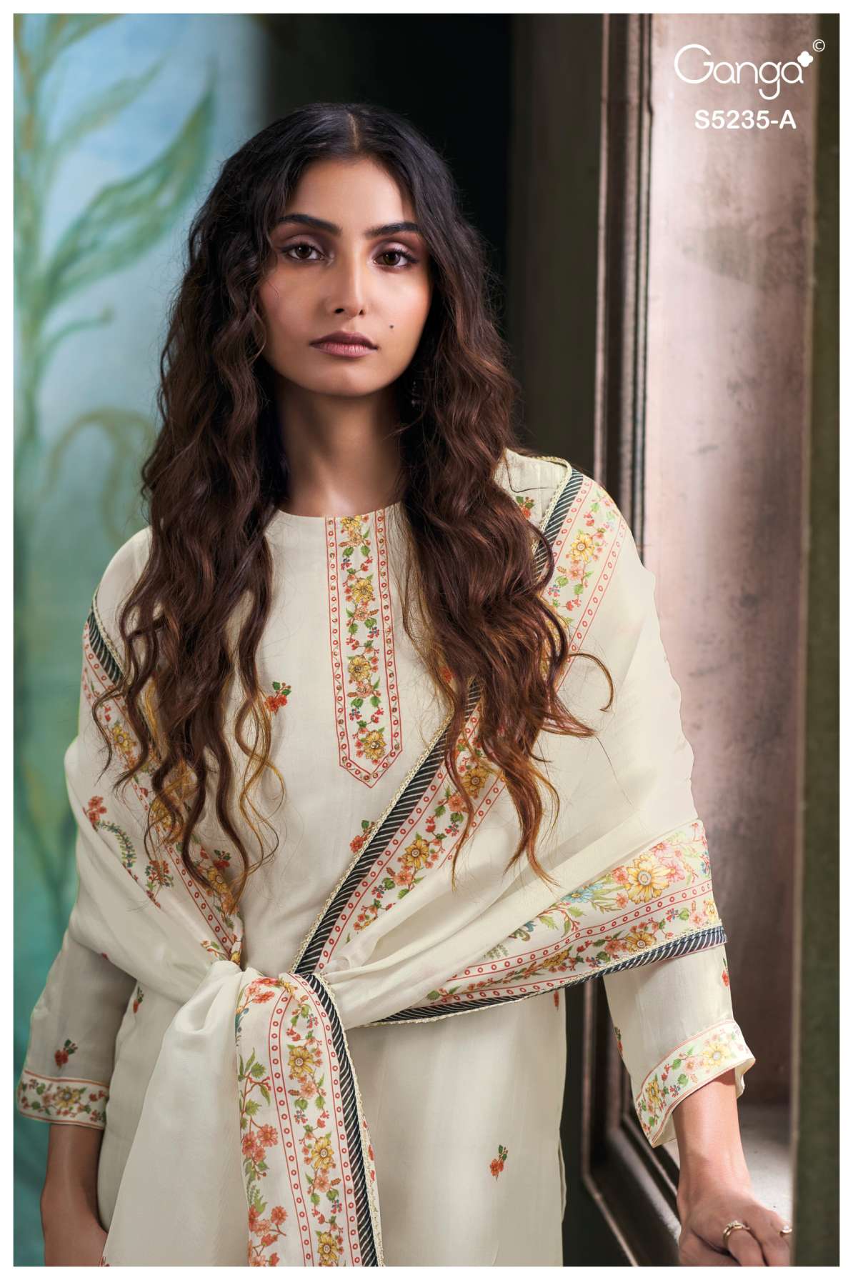 BUY GANGA SUITS GANGA HESHIKA S5235 FABRIC DETAIL