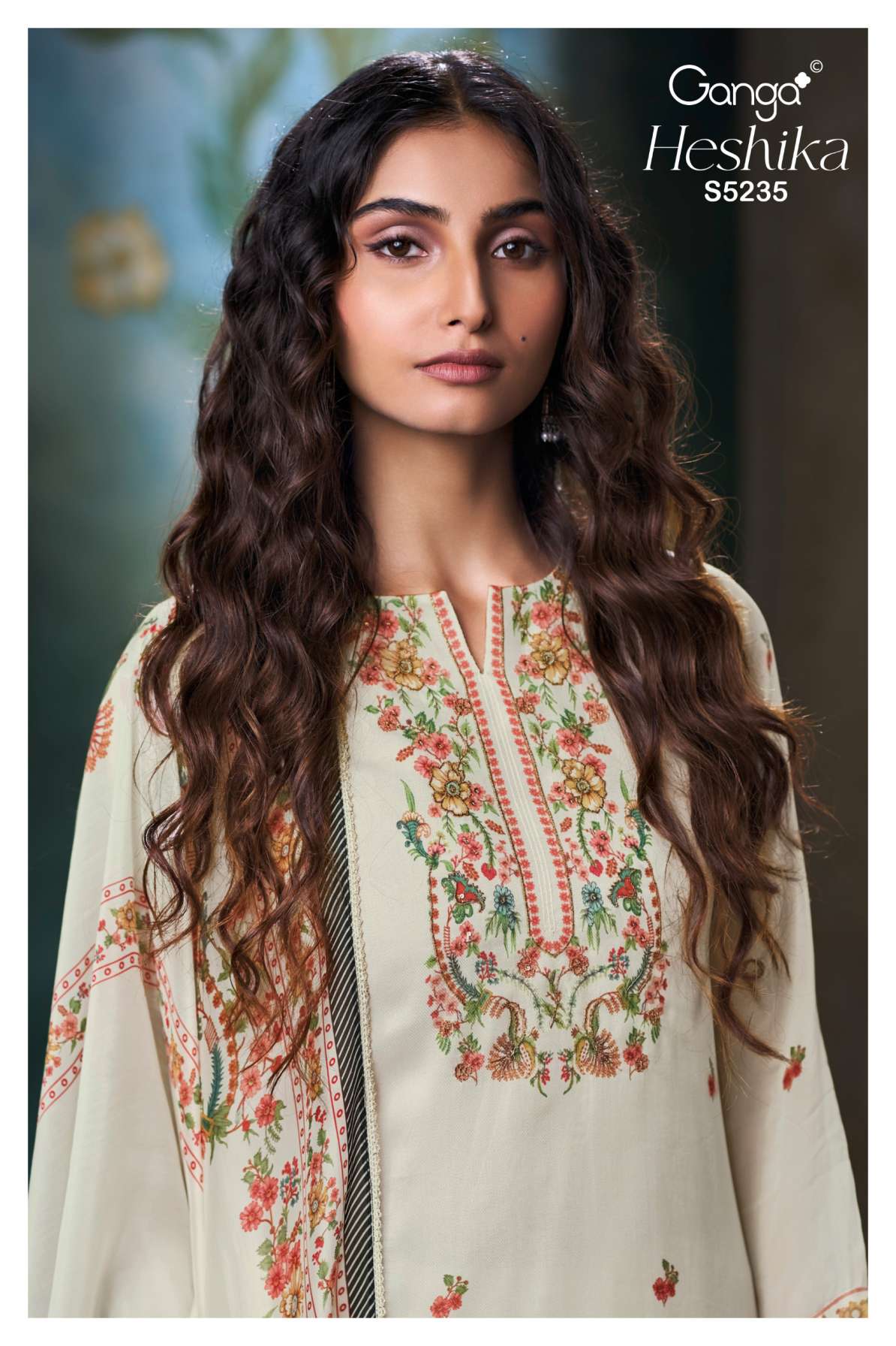 BUY GANGA SUITS GANGA HESHIKA S5235 DUPATTA DESIGN