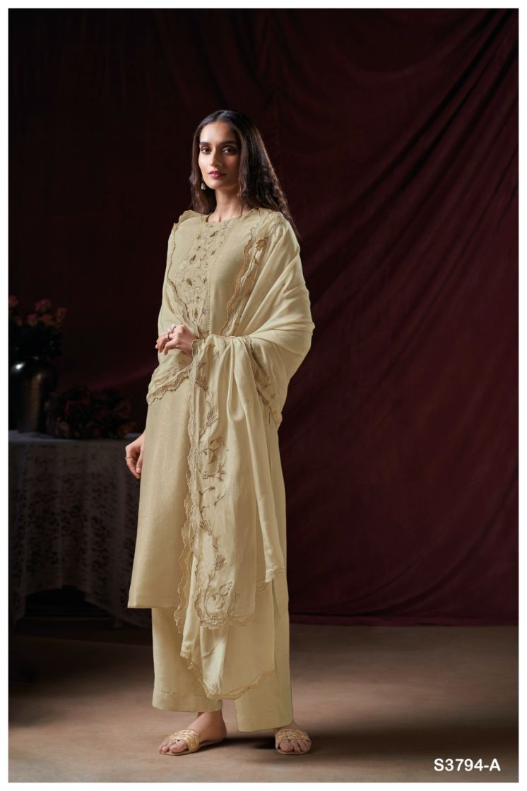 BUY GANGA SUITS ONLINE WHOLESALE GANGA HESPER S3794 FRONT VIEW