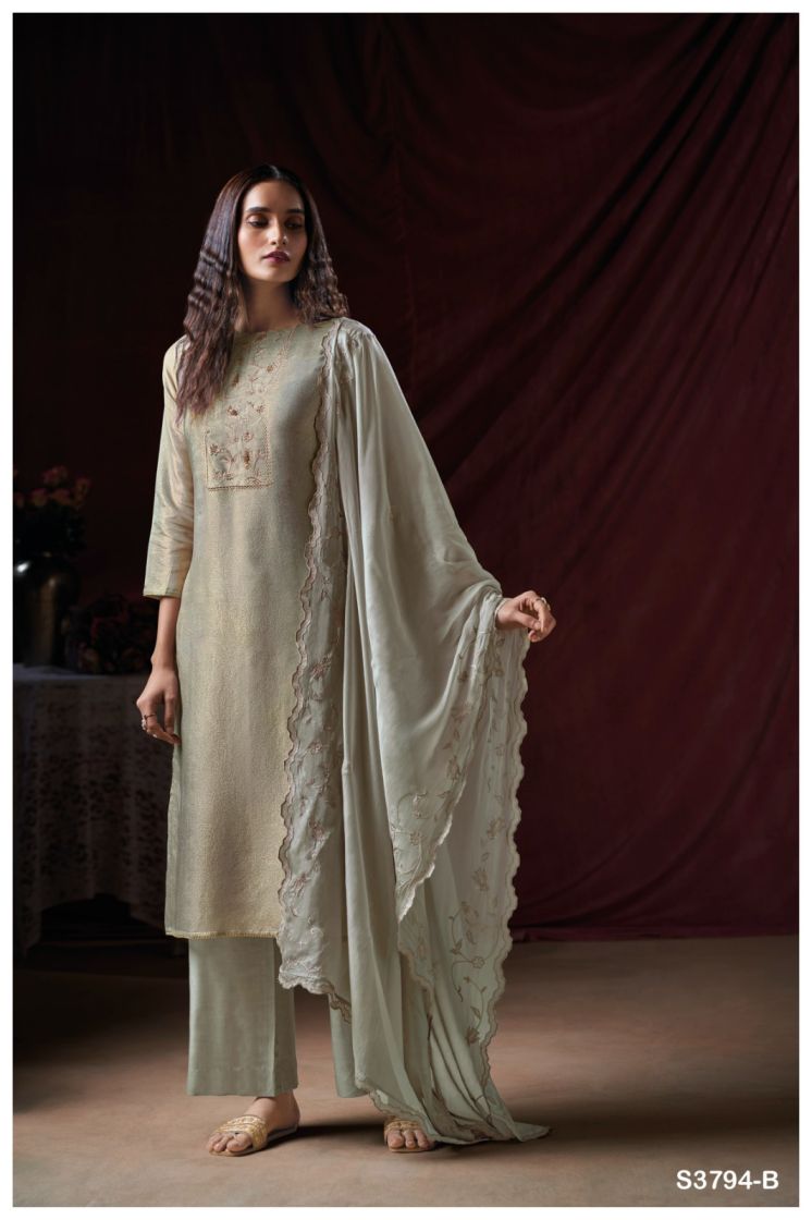 BUY GANGA SUITS ONLINE WHOLESALE GANGA HESPER S3794 FULL SET
