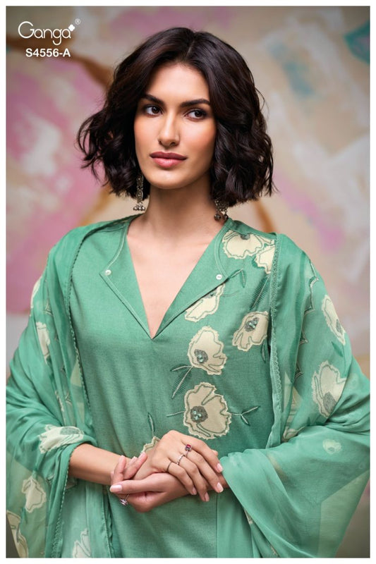 BUY GANGA SUITS ONLINE SALE GANGA HEYSHA S4556 FULL SET
