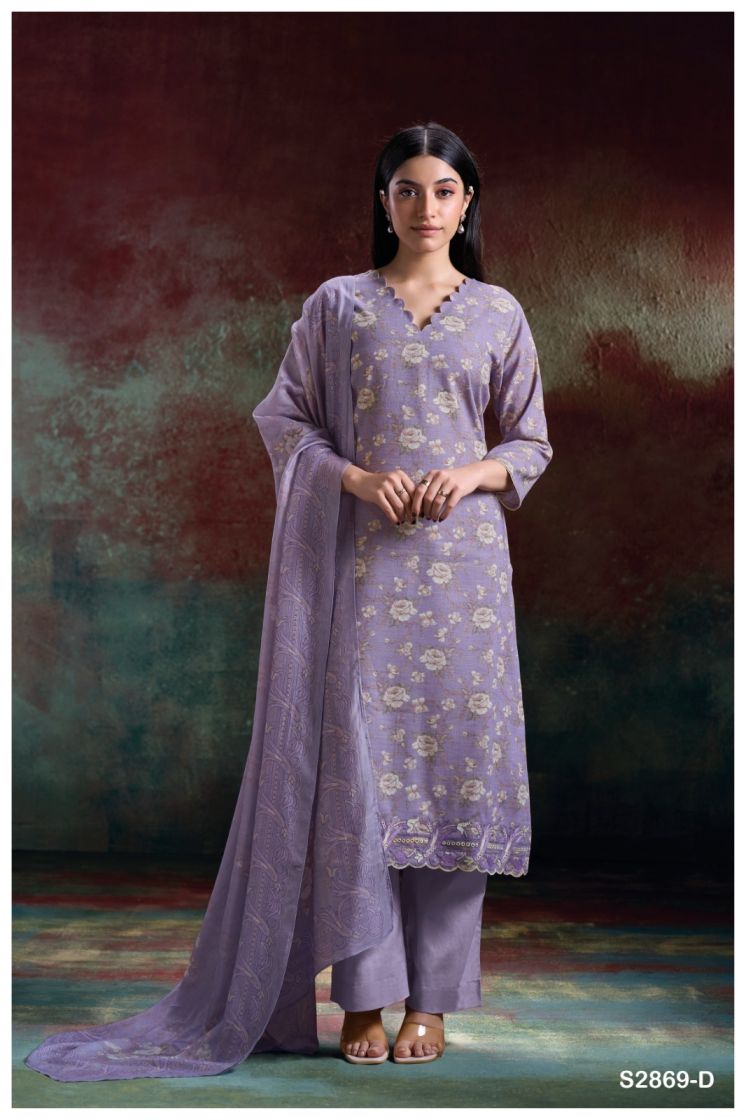 BUY GANGA SUITS GANGA HLAING S2869 FRONT VIEW