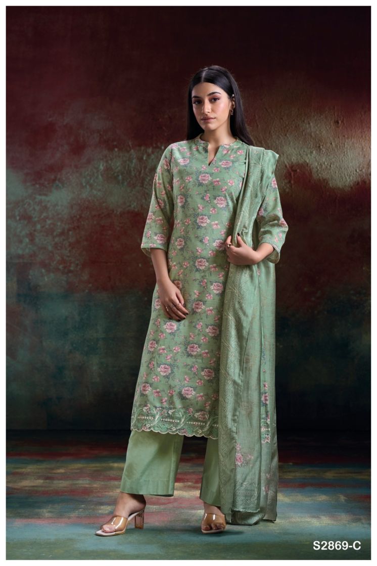 BUY GANGA SUITS GANGA HLAING S2869 DUPATTA DESIGN