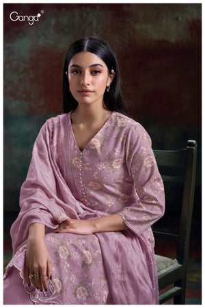 GANGA HLAING S2869 PREMIUM PURE HANDLOOM COTTON SUIT