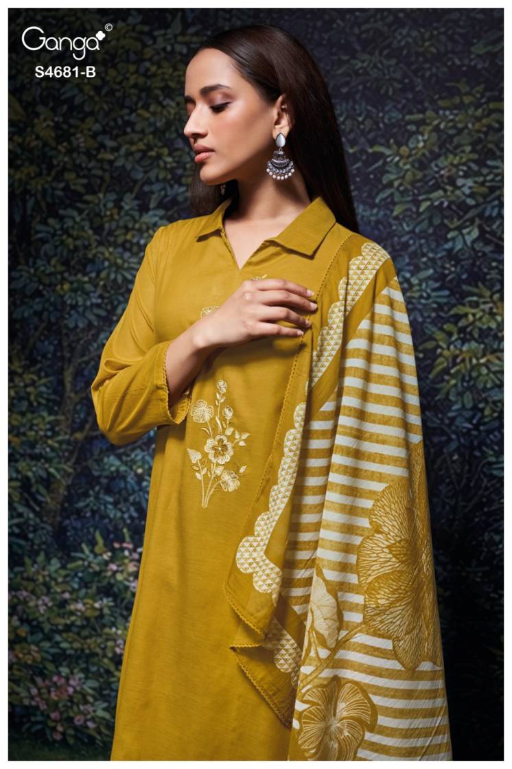 BUY GANGA SUITS ONLINE GANGA HRIDIKA S4681 TOP DESIGN