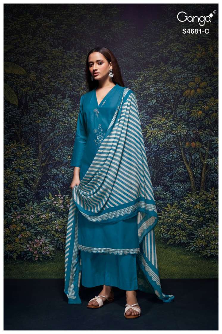 BUY GANGA SUITS ONLINE GANGA HRIDIKA S4681 BACK VIEW