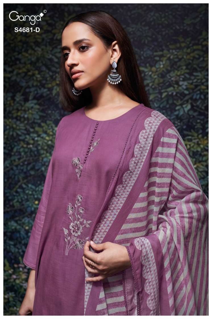 BUY GANGA SUITS ONLINE GANGA HRIDIKA S4681 CLOSEUP IMAGE