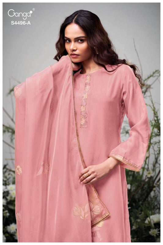 BUY GANGA SUITS ONLINE SALE GANGA HUSNA S4496 DUPATTA DESIGN