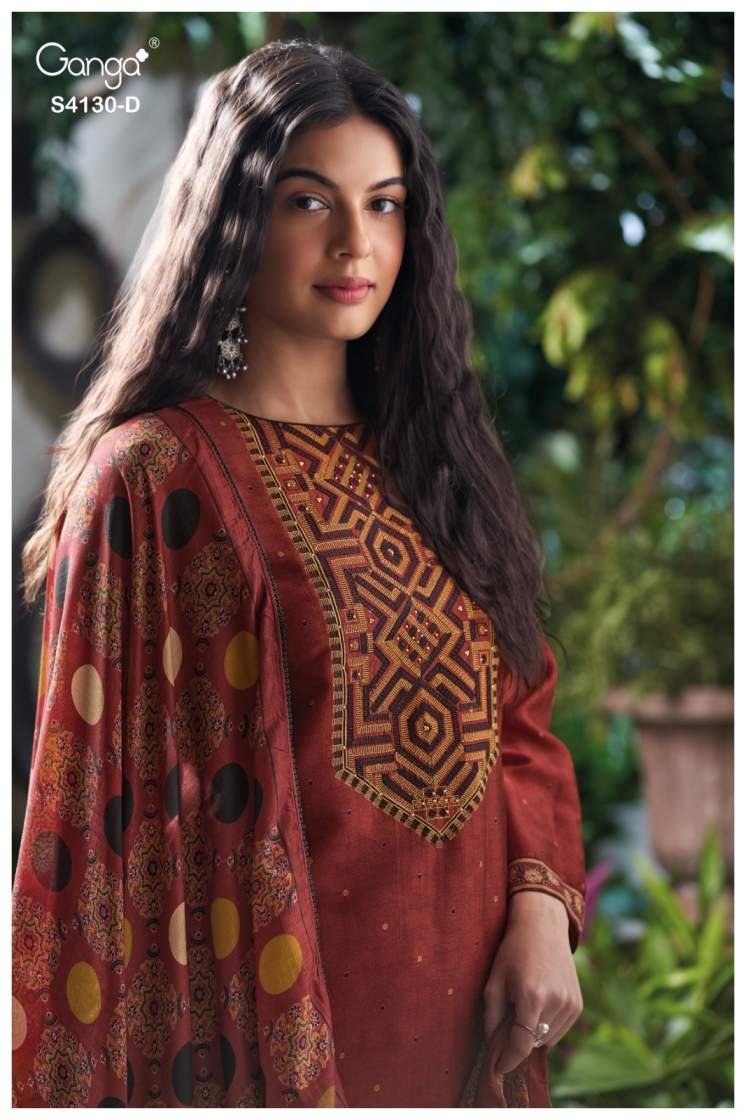BUY GANGA SUITS WITH PRICE GANGA ILEANA S4130 TOP DESIGN