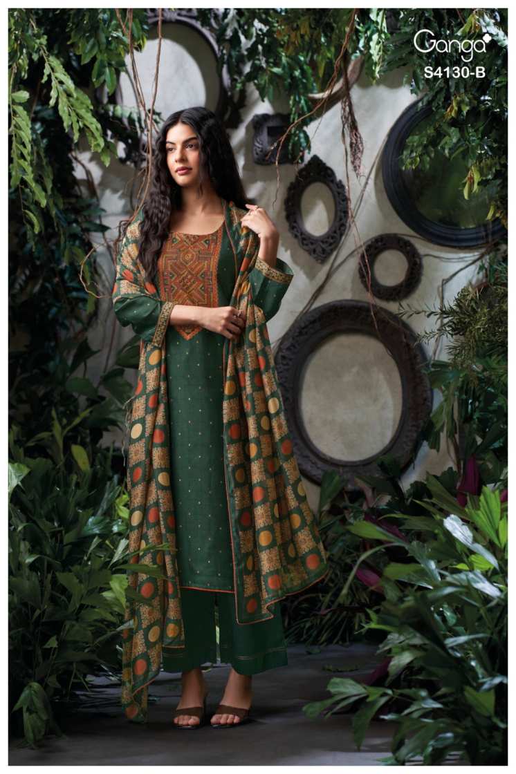 BUY GANGA SUITS WITH PRICE GANGA ILEANA S4196 FULL SET