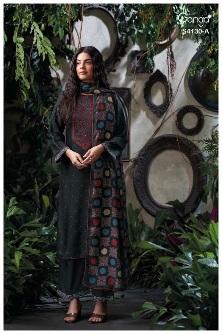 BUY GANGA SUITS WITH PRICE GANGA ILEANA S4130 FRONT VIEW