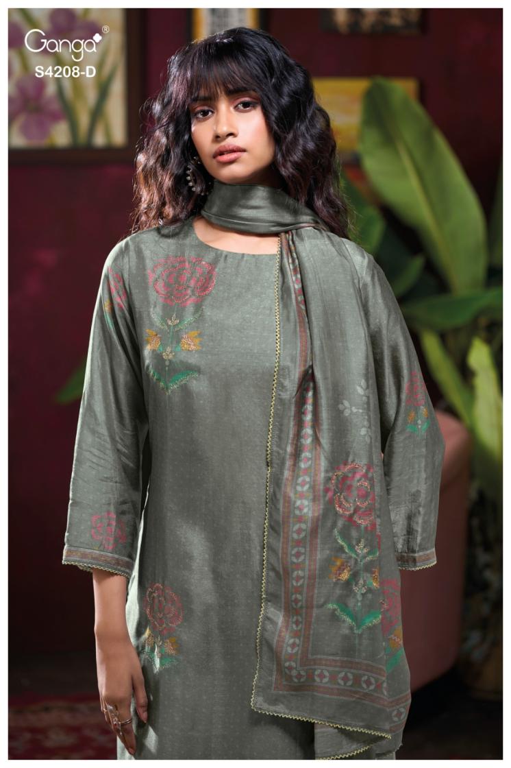 BUY GANGA SUITS ONLINE SALE GANGA INAIKA S4208 PREMIUM SUIT