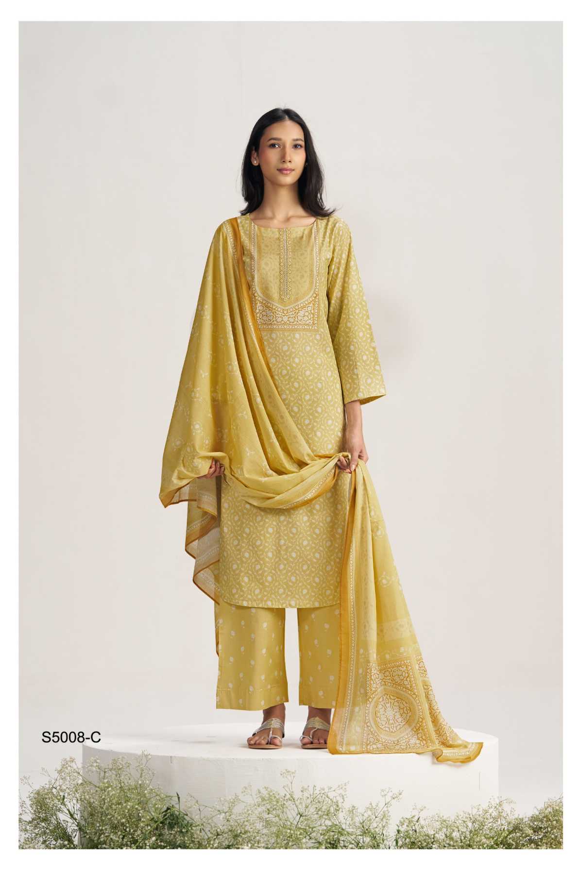 BUY GANGA SUITS ONLINE GANGA INDRATHA S5008 FULL SET