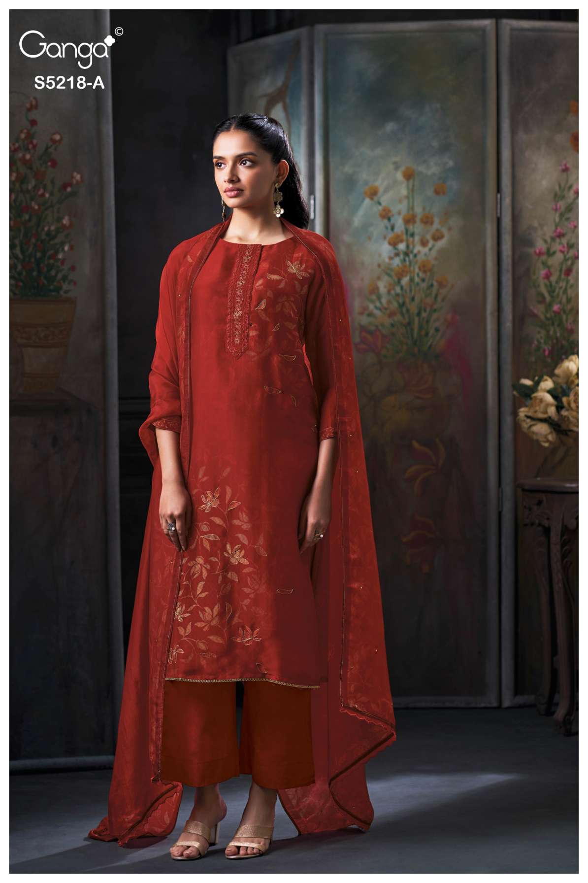 BUY GANGA SUITS GANGA INVIKA S5218 TOP DESIGN