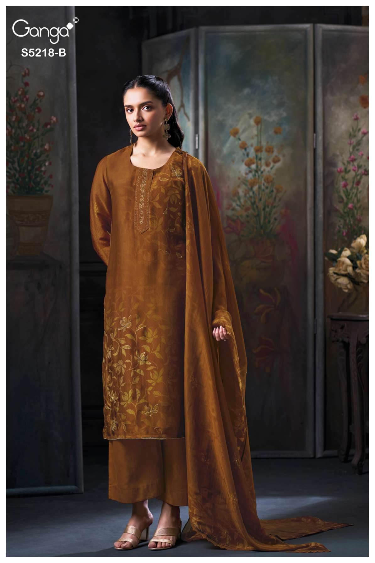 BUY GANGA SUITS GANGA INVIKA S5218 FABRIC DETAIL
