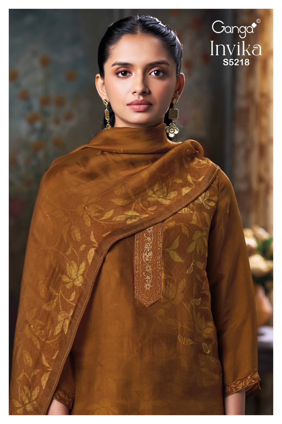 BUY GANGA SUITS GANGA INVIKA S5218 FRONT VIEW