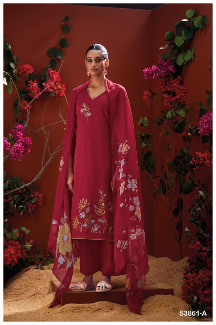 BUY GANGA SUITS WITH PRICE GANGA IRAYA S3861 NEW CATALOGUE