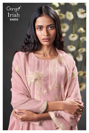 GANGA IRIAH S4655 PREMIUM PURE MUL SUIT