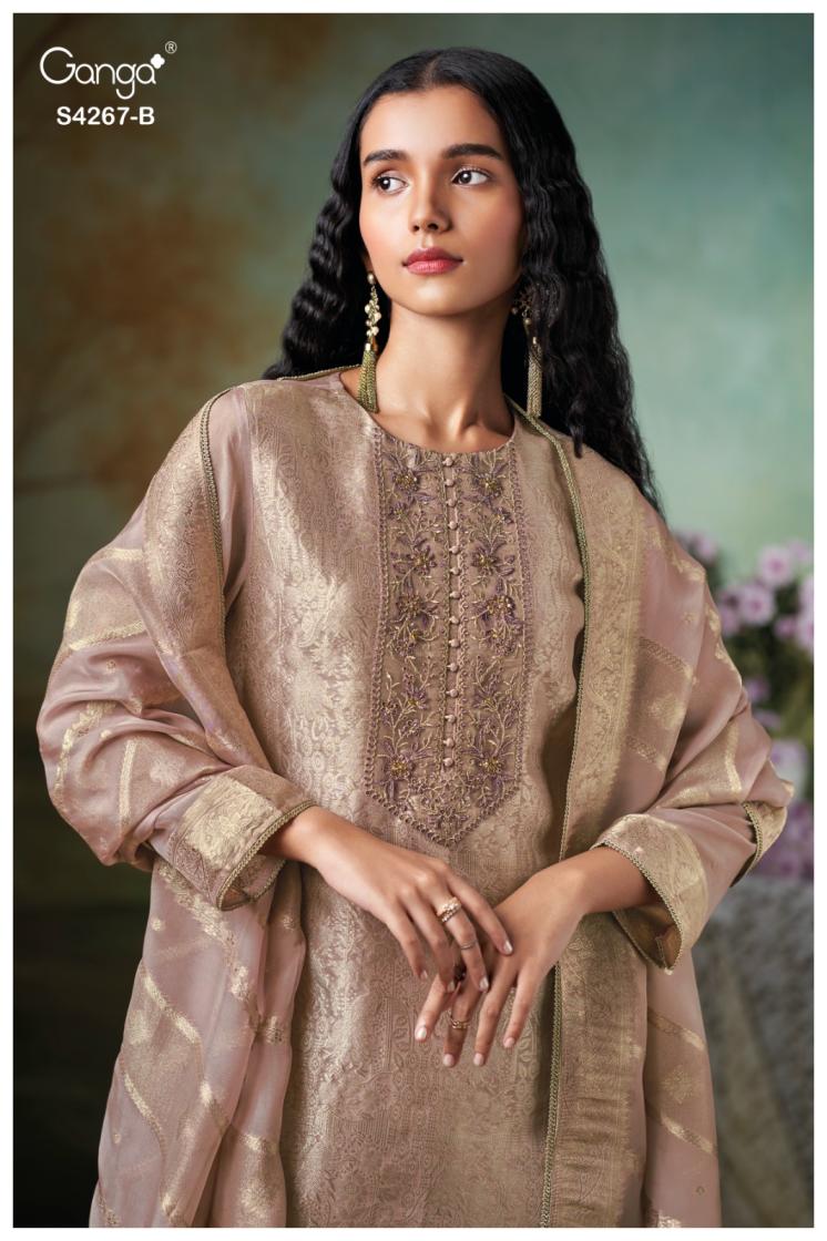 BUY GANGA SUITS ONLINE SALE GANGA IVRYA S4267 FULL SET